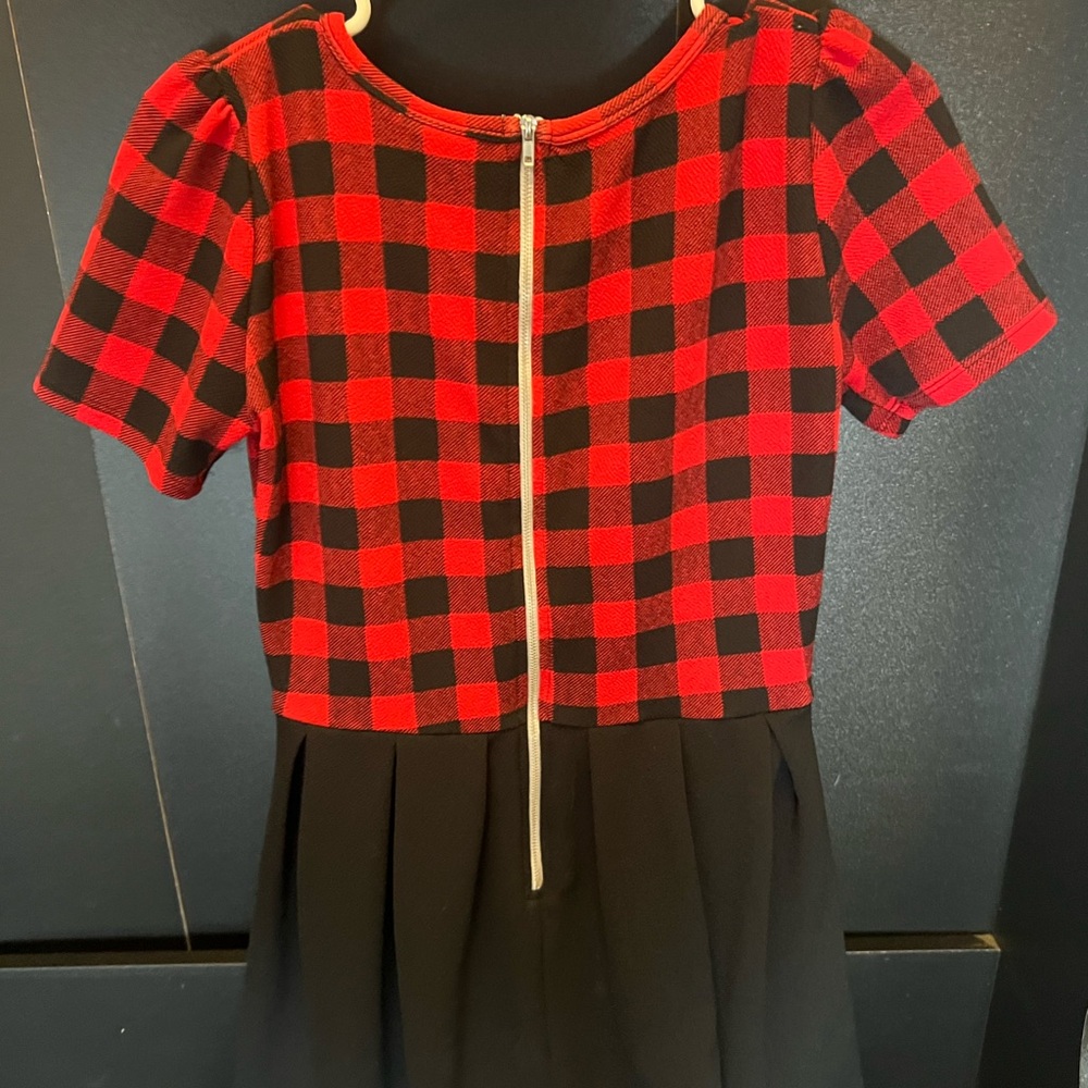 Lu LaRoe red and black dress